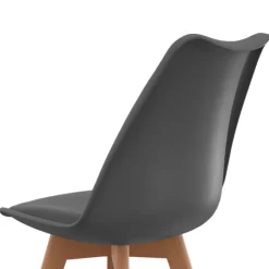 lot de 6 chaises scandinaves gris foncé et gris clair mix color