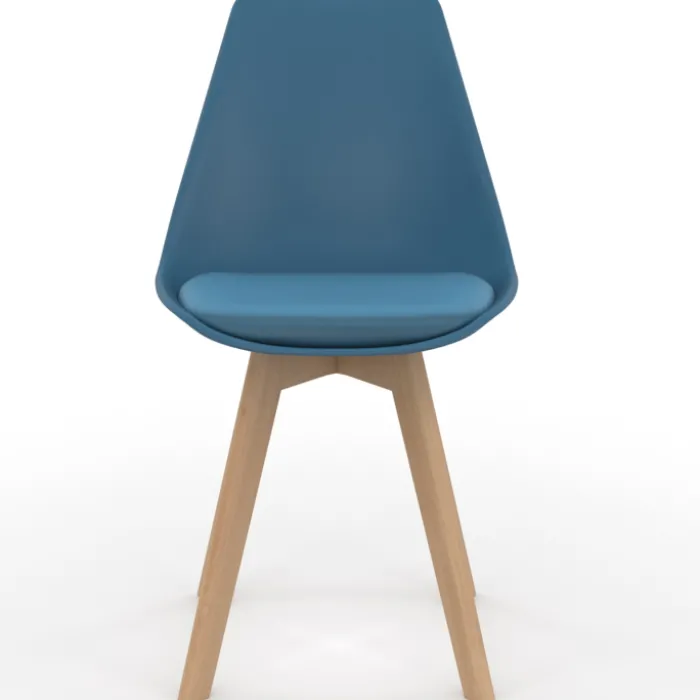 Lot de 6 chaises scandinaves mix color bleues, grises et jaunes