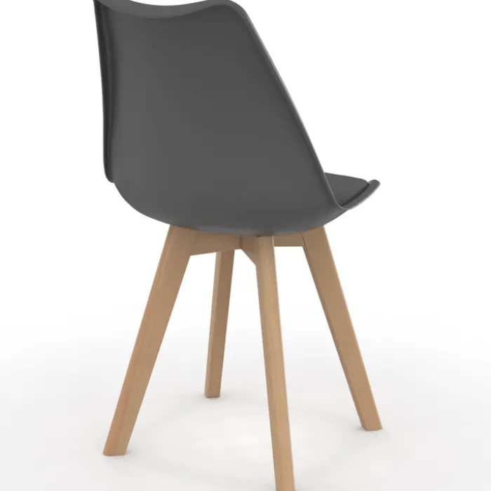 Lot de 6 chaises scandinaves mix color bleues, grises et jaunes