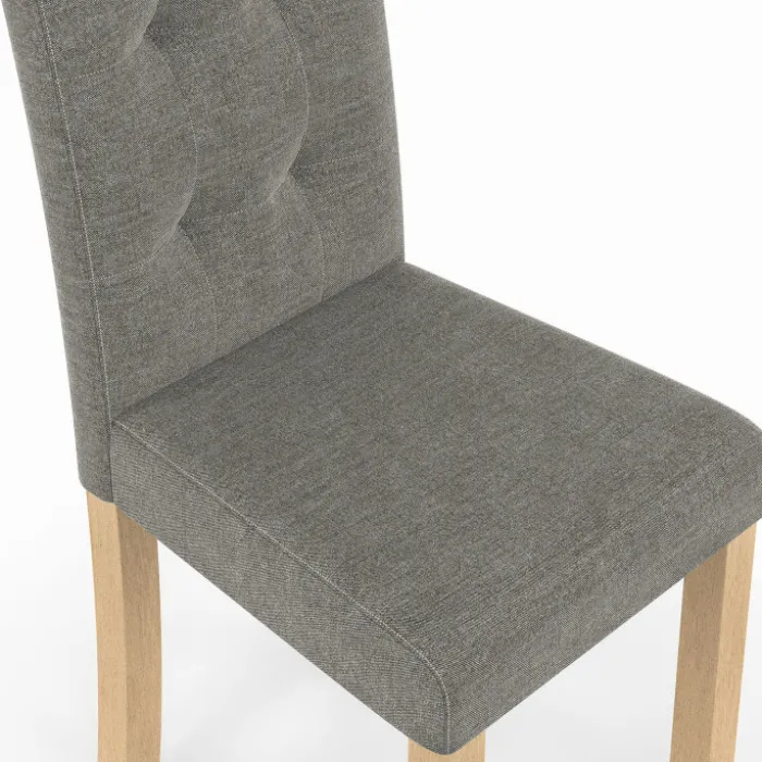 Lot de 6 chaises scandinaves capitonnées grises