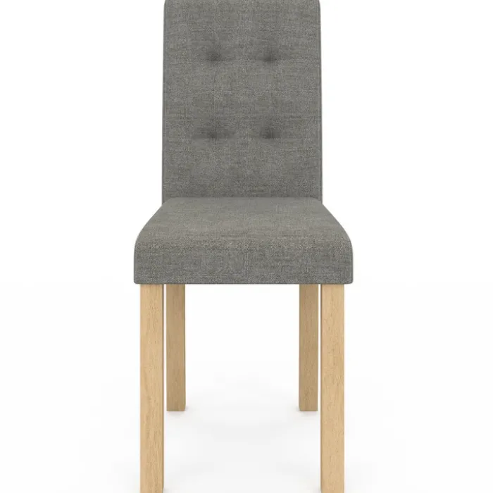 Lot de 6 chaises scandinaves capitonnées grises