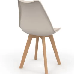 Lot de 4 chaises scandinaves beige pour salle à manger