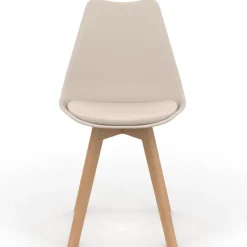 Lot de 4 chaises scandinaves beige pour salle à manger