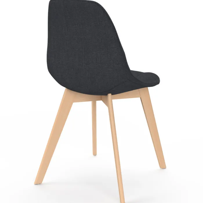 Lot de 6 chaises scandinaves mix color gris foncé x2, terracotta x2, beige x2
