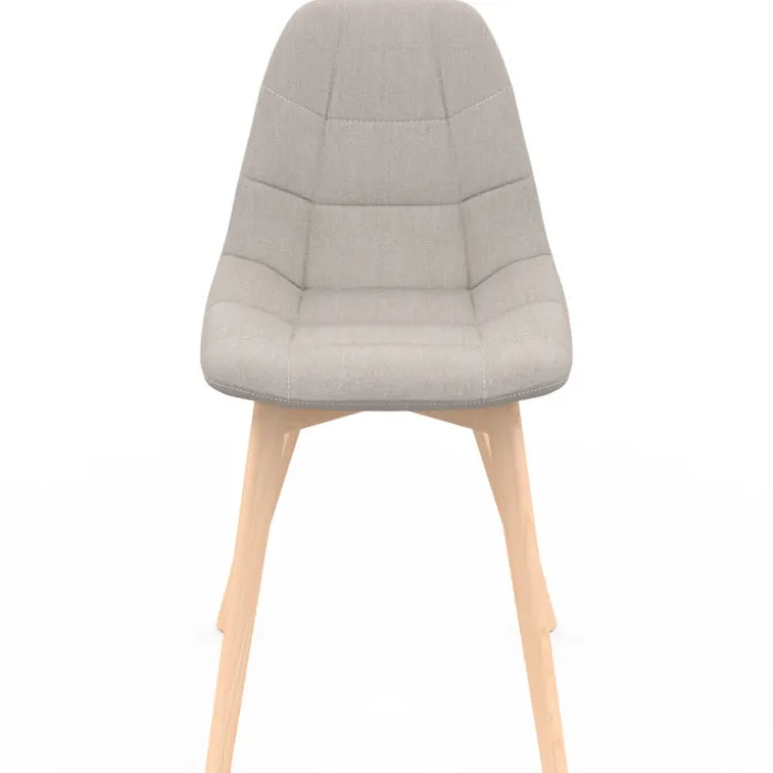 Lot de 6 chaises scandinaves mix color gris foncé x2, terracotta x2, beige x2