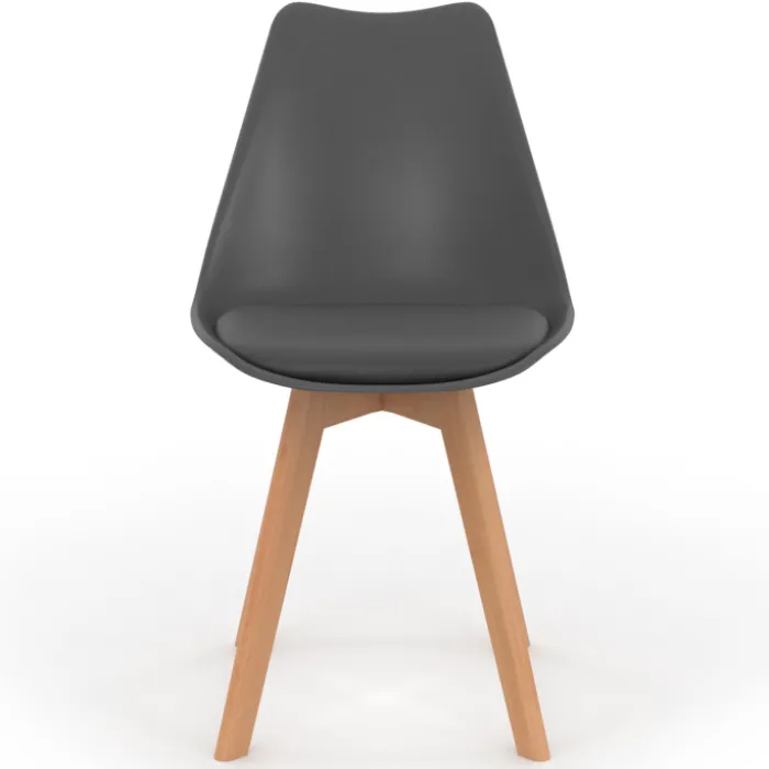 Lot de 4 chaises scandinaves grises