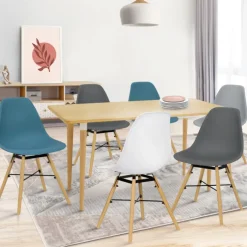 Lot de 6 chaises style scandinave 4 couleurs