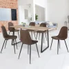 Lot de 6 chaises vintage marron pour salle à manger
