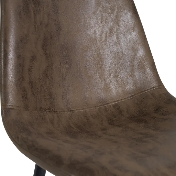 Lot de 6 chaises vintage marron pour salle à manger