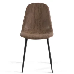 Lot de 6 chaises vintage marron pour salle à manger