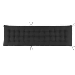 Lot de 2 coussins de transat noirs universels 180 cm