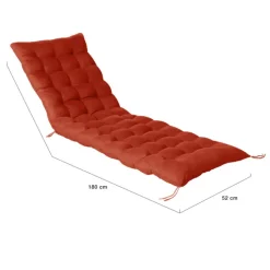 Lot de 2 coussins universels de transat 180 cm terracotta