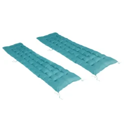 Lot de 2 coussins universels de transat 180 cm bleu canard