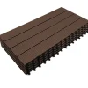 Lot de 5 dalles de terrasse rectangulaires clipsables de 60 x 30 cm