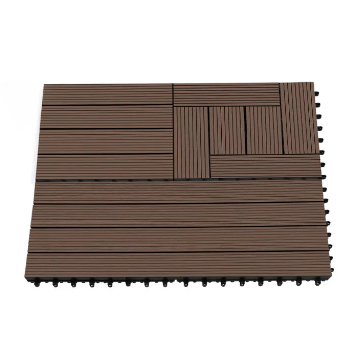 Lot de 5 dalles de terrasse rectangulaires clipsables de 60 x 30 cm