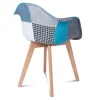 Lot de 2 fauteuils scandinaves bleus