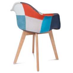 Lot de 2 fauteuils scandinaves multicolores