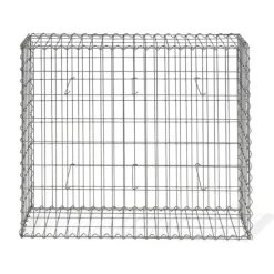 Lot de 2 gabions pour pierre 100x30x80 cm en acier pour jardin