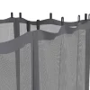 Lot de 4 moustiquaires pour pergola 3x4 gris zippés + crochets