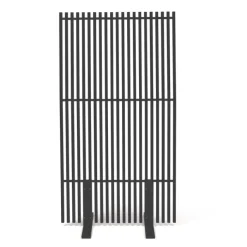 Lot de 2 paravents extérieurs ajourés claustra décoratif 80 x 150 cm métal gris anthracite