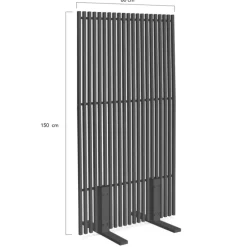 Lot de 2 paravents extérieurs ajourés claustra décoratif 80 x 150 cm métal gris anthracite
