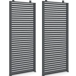 Lot de 2 persiennes pour Pergola pans modulables gris anthracite