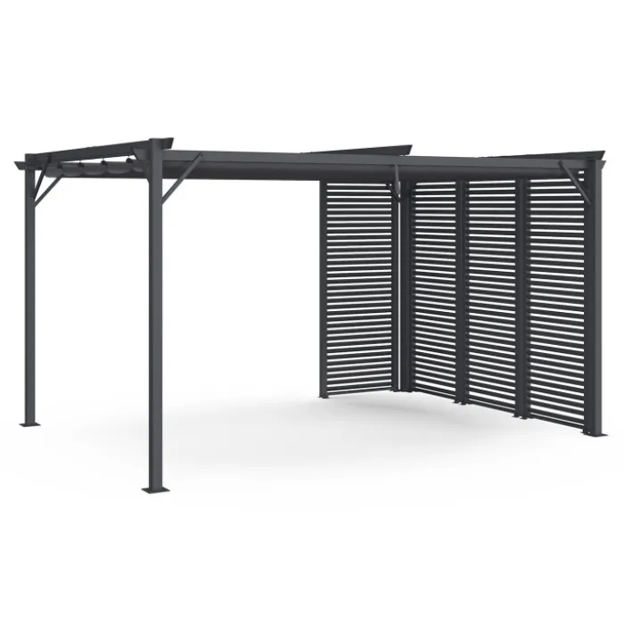 Lot de 2 persiennes pour Pergola pans modulables gris anthracite