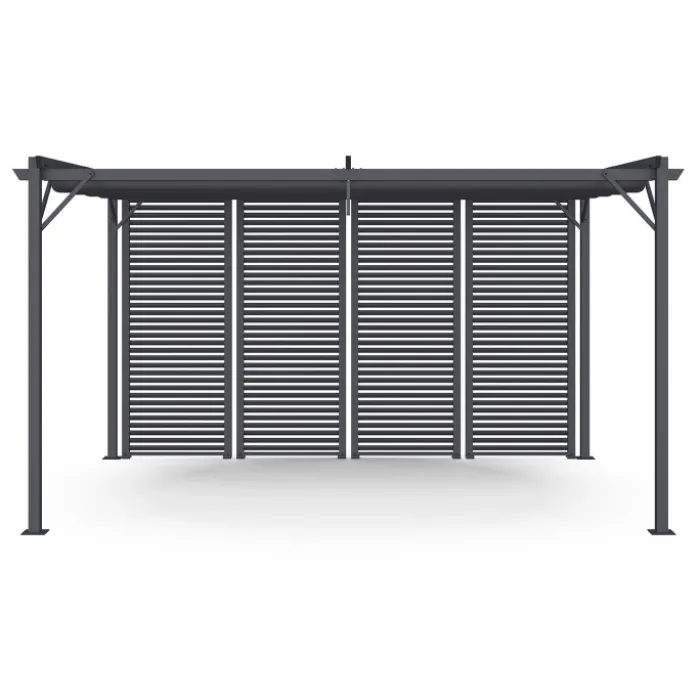Lot de 2 persiennes pour Pergola pans modulables gris anthracite