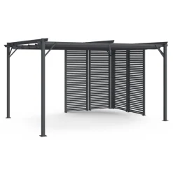 Lot de 2 persiennes pour Pergola pans modulables gris anthracite