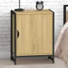 Lot de 2 tables de chevet 1 porte design industriel