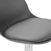 Lot de 4 tabourets de bar gris réglables pied métal