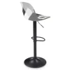 Lot de 4 tabourets de bar design patchworks noir, gris et blanc
