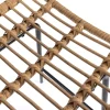 Lot de 4 tabourets de bar effet rotin pied métal noir