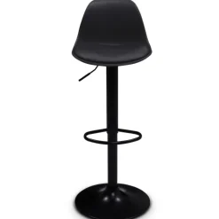 Lot de 2 tabourets de bar noir réglables