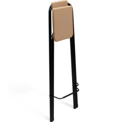 Lot de 4 tabourets hauts pliants industriels noir et bois
