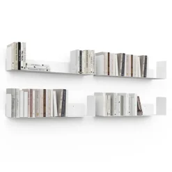 Lot de 4 étagères blanches 60x15 cm pour livres