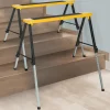 Lot de 2 tréteaux pliables avec plateau antiglisse