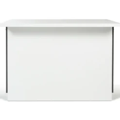 Îlot de cuisine blanc et gris 120 cm