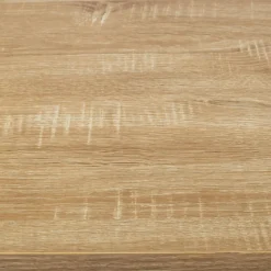 Îlot de cuisine noir et plateau façon hêtre 120 cm