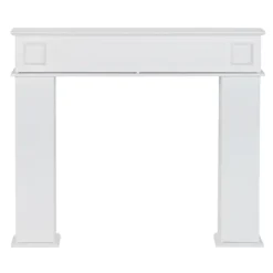 Manteau de cheminée console décorative avec rangement