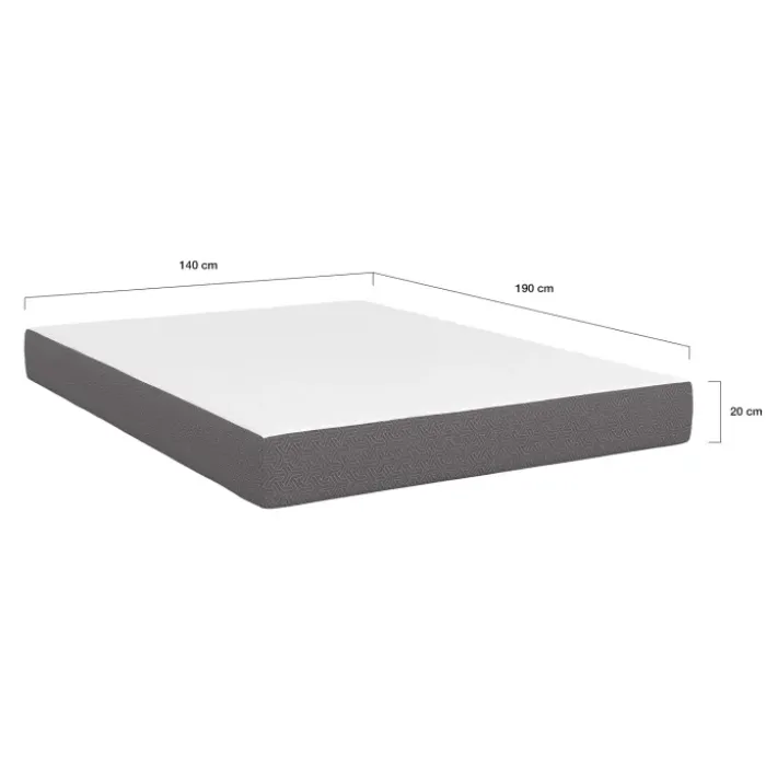 Matelas à mémoire de forme 140x190 épaisseur 20 cm