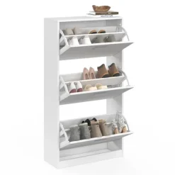 Meuble à chaussures blanc 3 portes