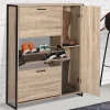 Meuble à chaussures industriel avec 4 portes