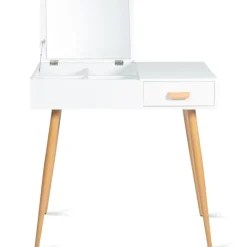 Meuble coiffeuse blanche style scandinave