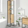 Meuble colonne salle de bain style industriel 1 porte
