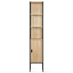 Meuble colonne salle de bain style industriel 1 porte