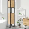 Meuble colonne salle de bain style industriel