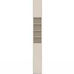 Meuble colonne salle de bain TOMI 2 portes 4 niches beige
