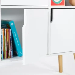 Meuble de rangement 6 cases pour enfant bois blanc