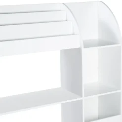 Meuble de rangement blanc pour jouets avec étagère bibliothèque